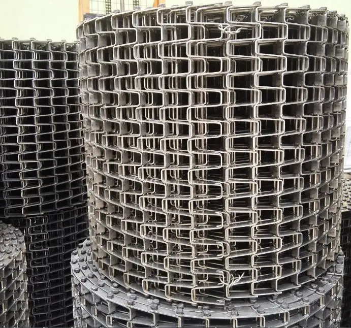 SS 316 Honeycomb Flat Wire Mesh Conveyor Belt